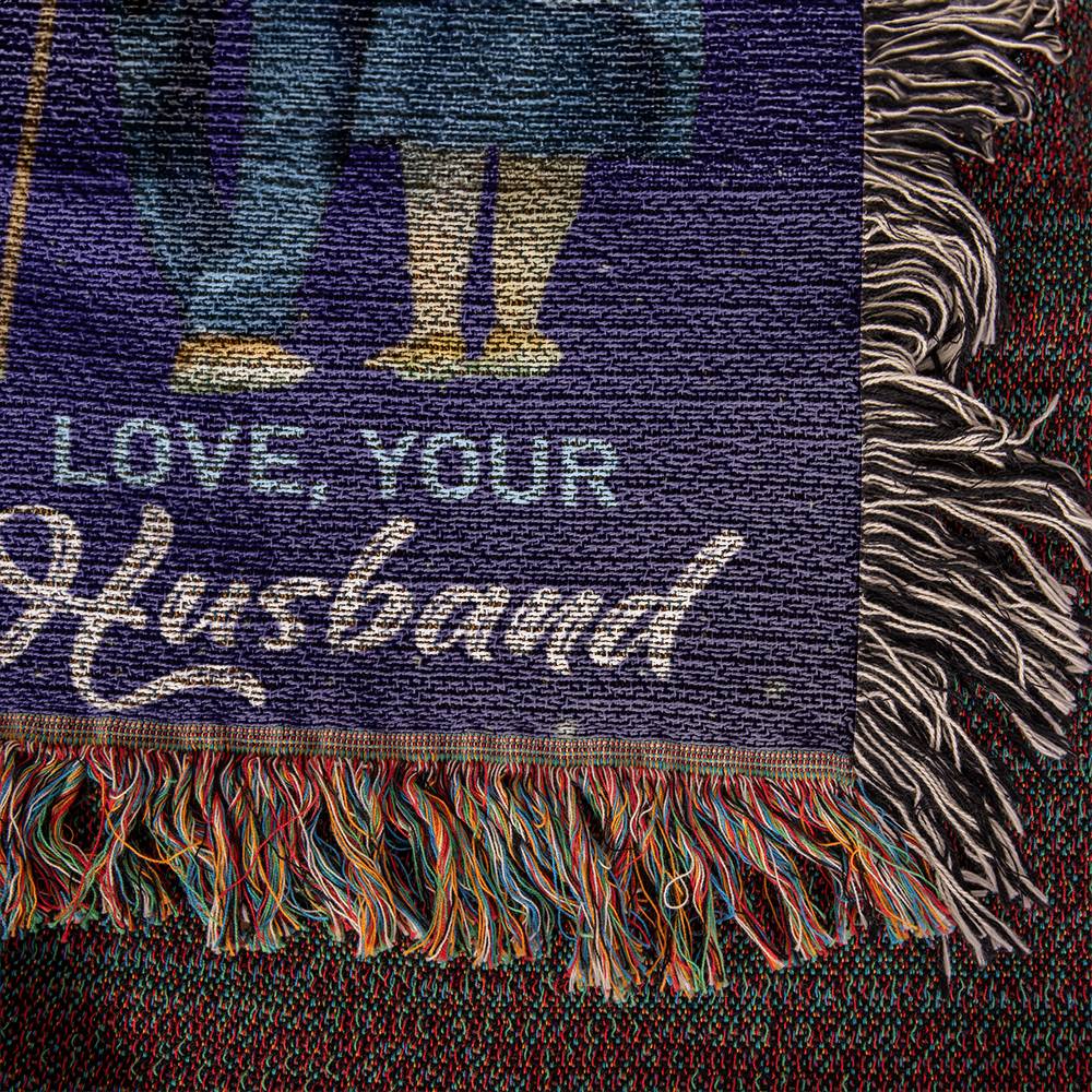 To My Wife Woven Throw Blanket Gift-[product type]