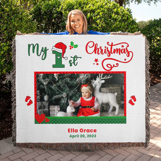 Baby's 1st Christmas Photo Blanket-[product type]