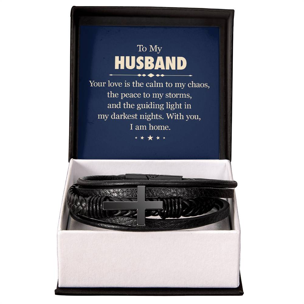 To My Husband - Your Love - Mens Cross Bracelet-[product type]