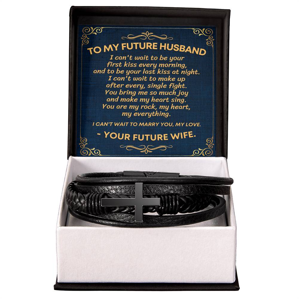 Future Husband Mens Cross Bracelet-[product type]