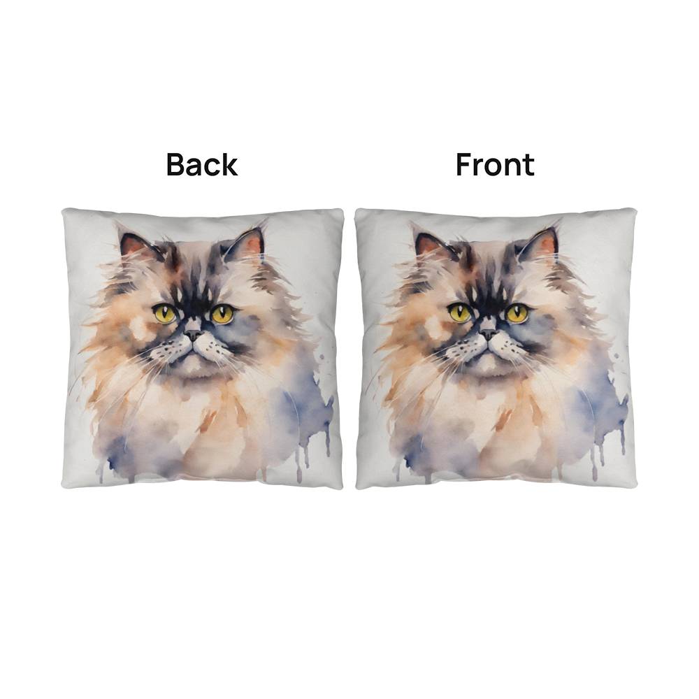 Watercolor Cat Pillow in 5 Sizes-[product type]