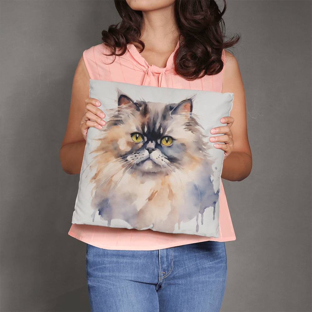 Watercolor Cat Pillow in 5 Sizes-[product type]