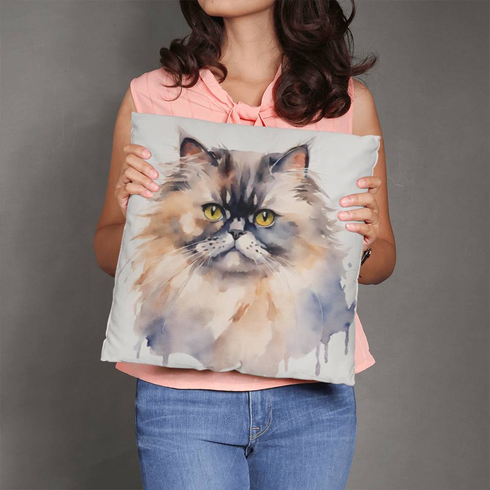 Watercolor Cat Pillow in 5 Sizes-[product type]