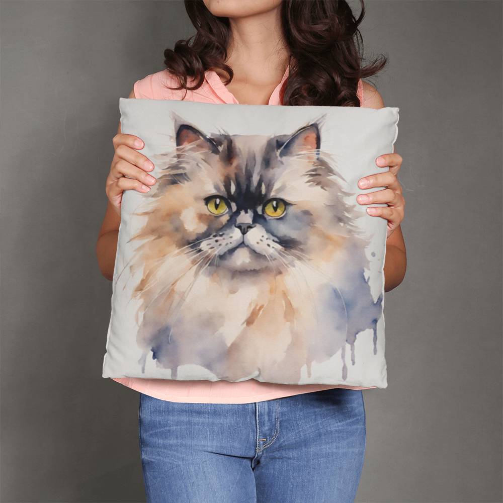 Watercolor Cat Pillow in 5 Sizes-[product type]