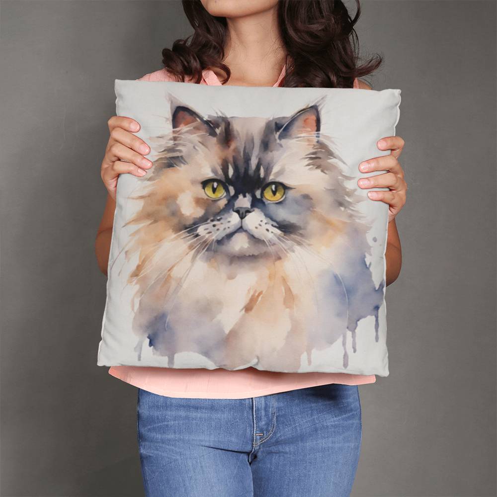 Watercolor Cat Pillow in 5 Sizes-[product type]