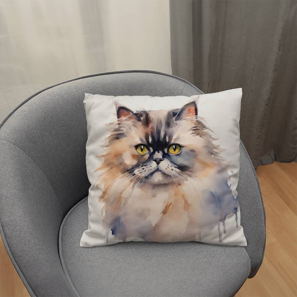 Watercolor Cat Pillow in 5 Sizes-[product type]