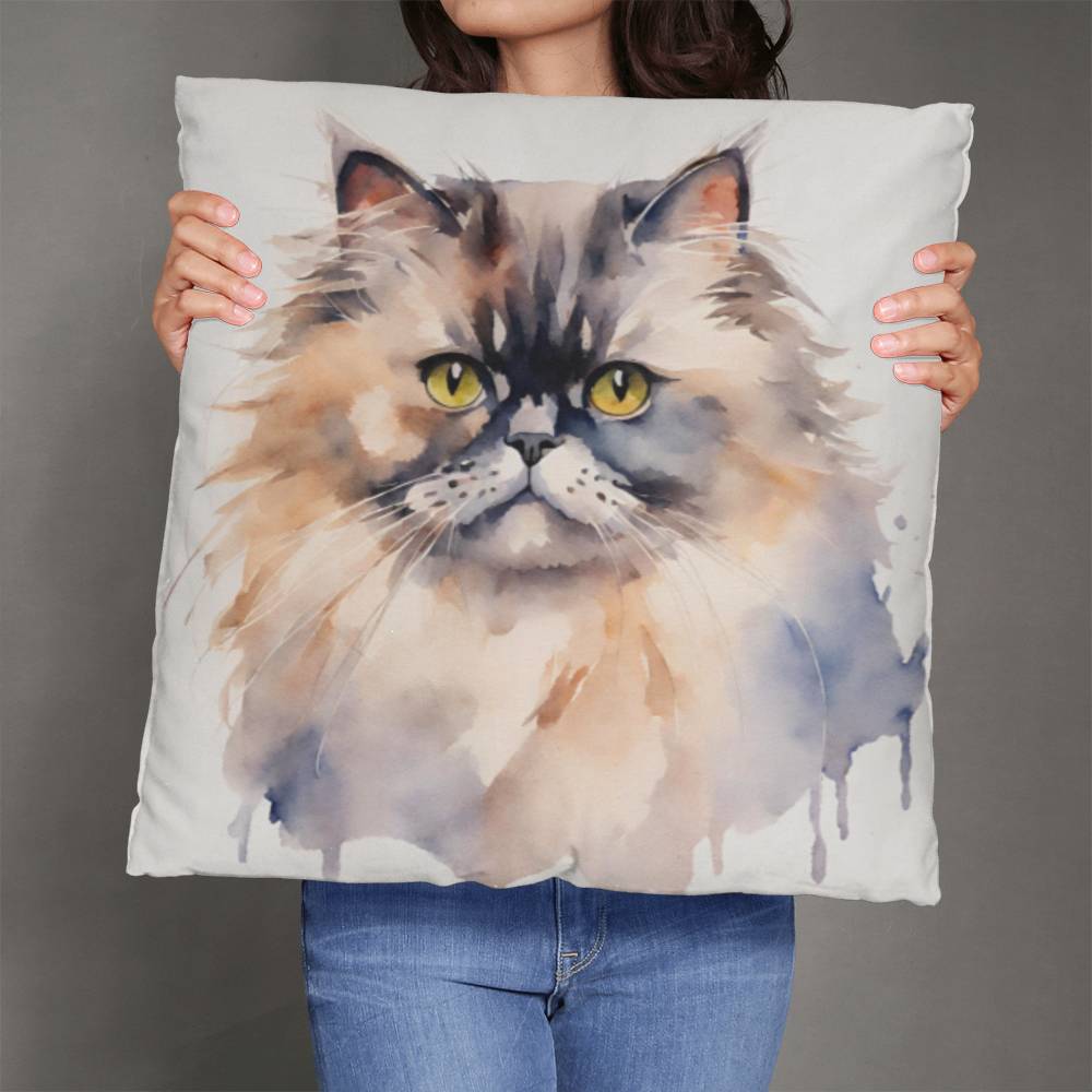 Watercolor Cat Pillow in 5 Sizes-[product type]