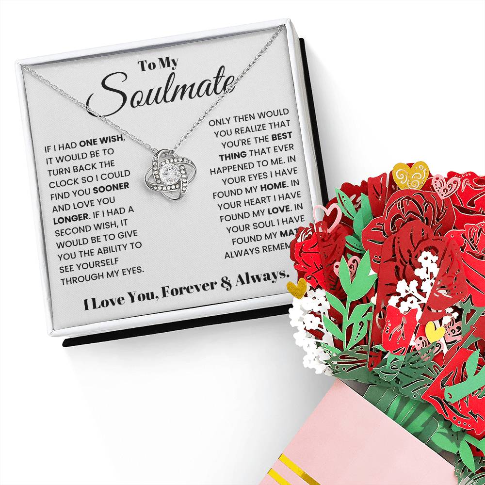 Soulmate Necklace with Paper Flower Bouquet-[product type]