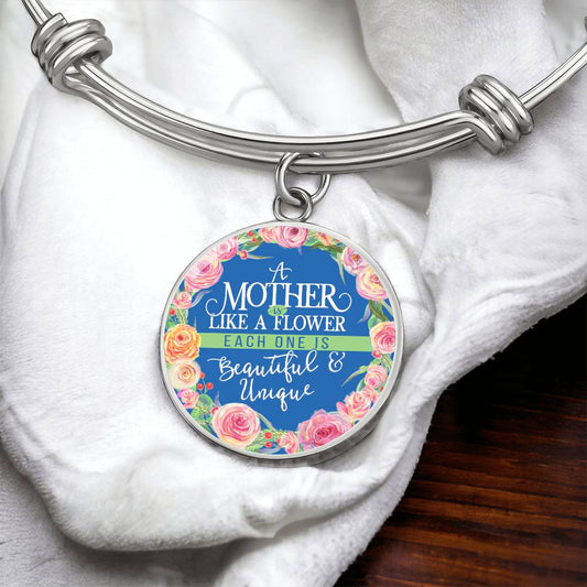 Mother Beautiful and Unique Engraved Bangle Bracelet-[product type]