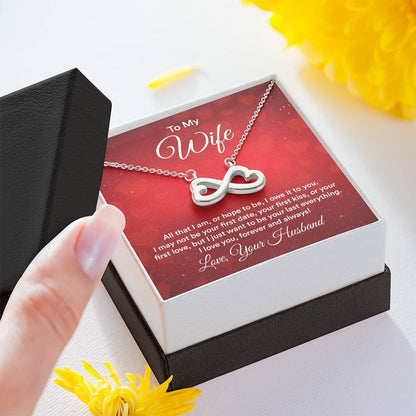 To my wife endless love necklace