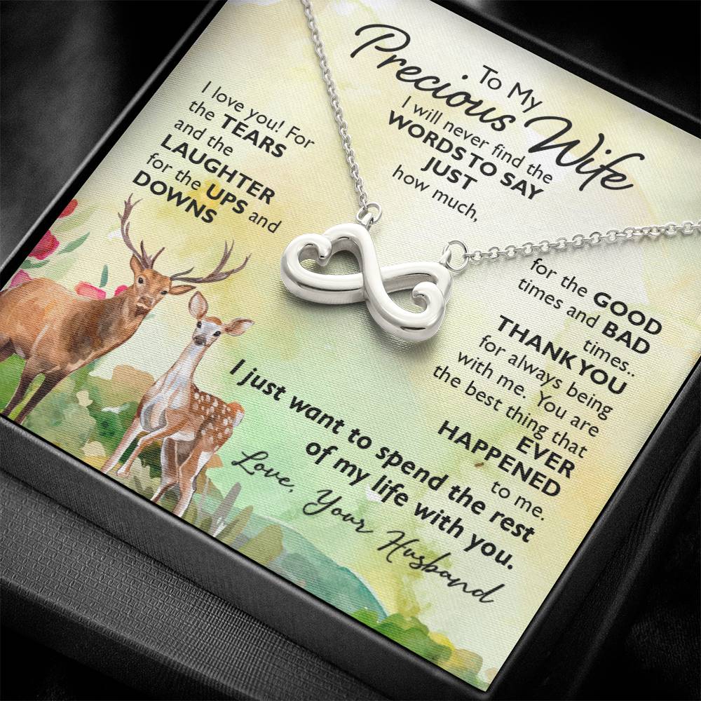 To My Precious Wife-I Endless Love Necklace