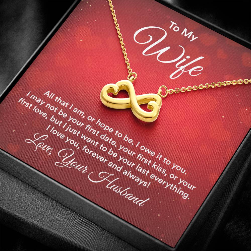 To my wife endless love necklace