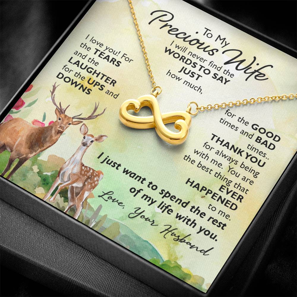 To My Precious Wife-I Endless Love Necklace