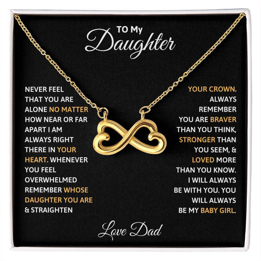 Daughter Infinity Heart Necklace from Dad-[product type]