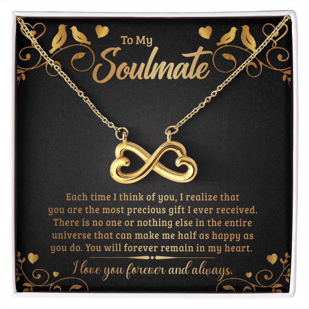 To My Soulmate endless love necklace