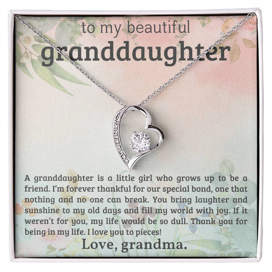 To My Granddaughter Necklace, Christmas Birthday Gift For Granddaughter-[product type]