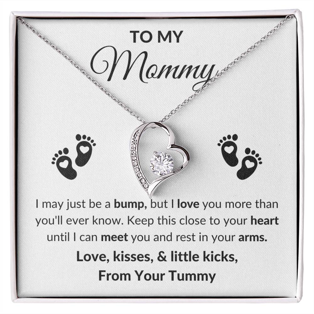 Mommy to Be From Tummy Heart Necklace Gift-[Heartfelt Family Gift]