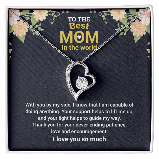 To The Best Mom Heart Necklace Gift-[product type]