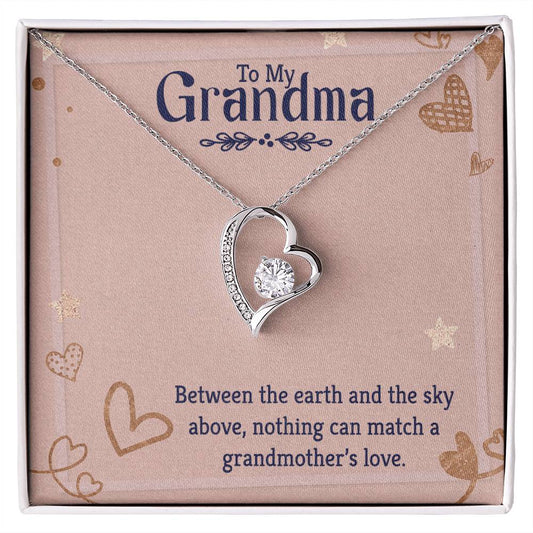 To my grandmother Heart Necklace Gift-[product type]