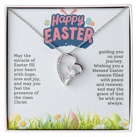 Happy Easter Heart Necklace Gift-[product type]