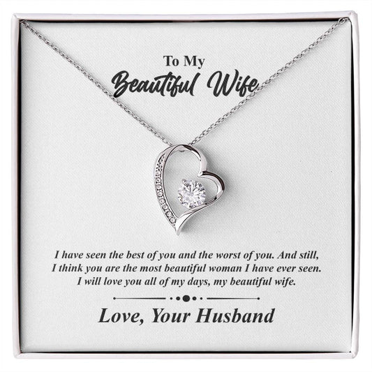 Beautiful Wife Heart Necklace Gift-[product type]