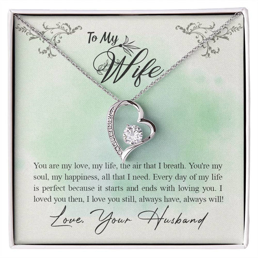 To My Wife Heart Necklace Gift-[product type]