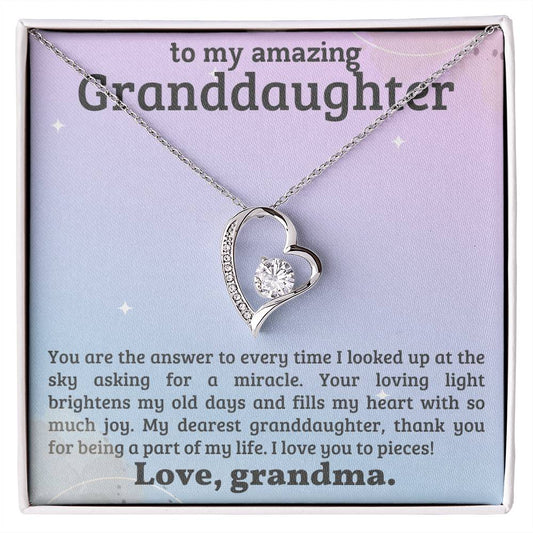 To My Granddaughter Necklace, Christmas Birthday Gift For Granddaughter-[product type]