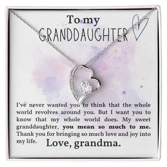 To My Granddaughter Necklace, Christmas Birthday Gift For Granddaughter-[product type]