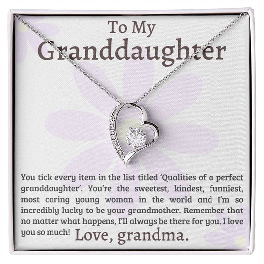 To My Granddaughter Necklace, Christmas Birthday Gift For Granddaughter-[product type]