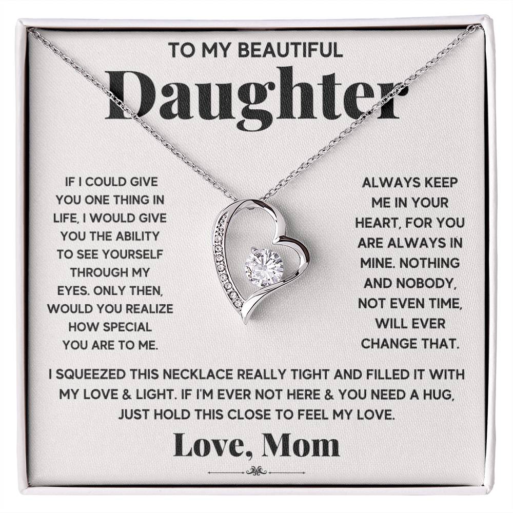 To My Beautiful Daughter Necklace From Mom-[product type]