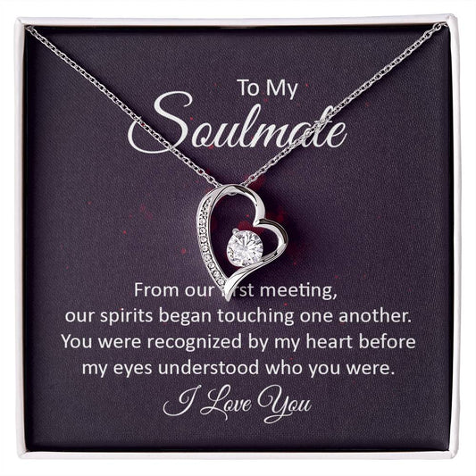 To My Soulmate  Heart Necklace Gift-[product type]