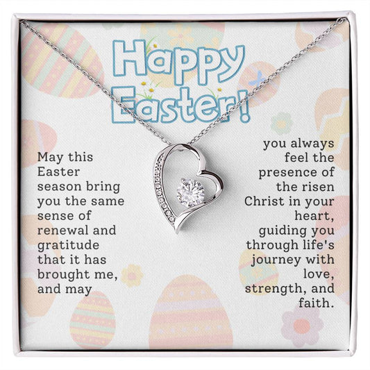 Happy Easter Heart Necklace Gift-[product type]