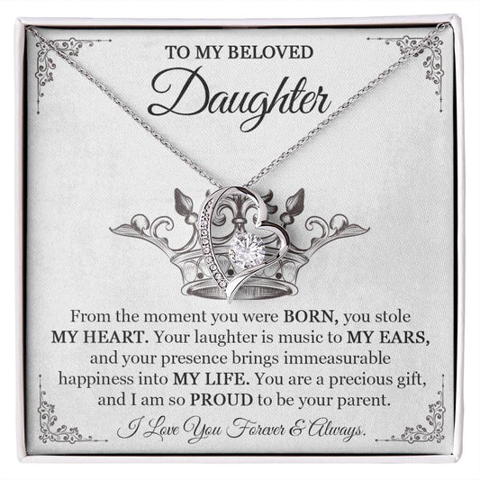 To My Daughter Necklace, Daughter Gift From Dad Mom, Birthday Gifts-[product type]