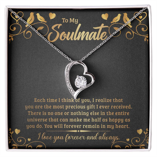 To My Soulmate  Heart Necklace Gift-[product type]