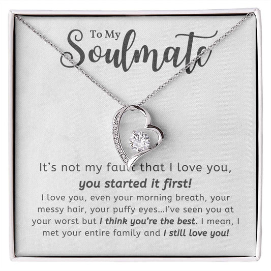 To Soulmate Necklace Gift For Girlfriend Wife Birthday Valentines Day Christmas-[product type]