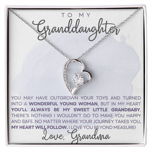 To My Granddaughter Necklace, Christmas Birthday Gift For Granddaughter-[product type]