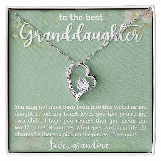 To My Granddaughter Necklace, Christmas Birthday Gift For Granddaughter-[product type]