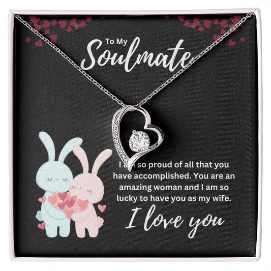 To my Soulmate Heart Necklace Gift-[product type]