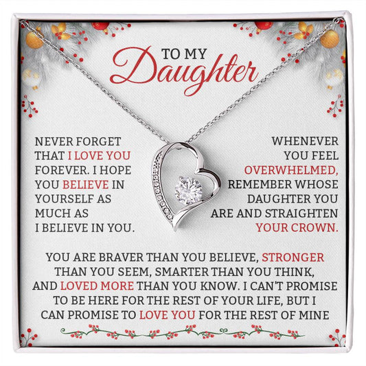 To My Daughter Necklace, Gift for Daughter from Dad, Daughter Christmas Gifts-[product type]