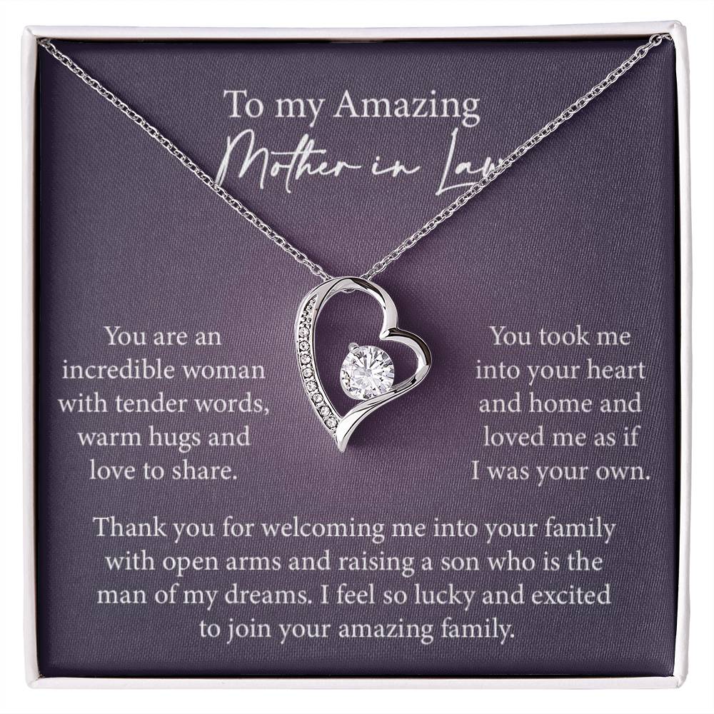 Mother in Law Heart Necklace Gift-[product type]