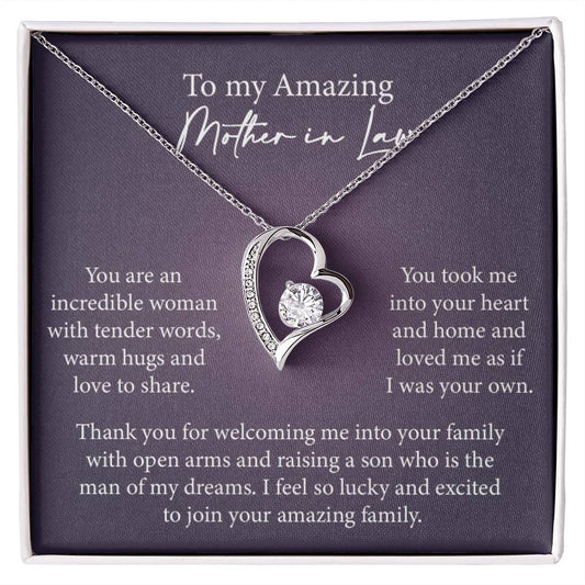 Mother in Law Heart Necklace Gift-[product type]