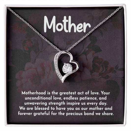 Mother Motherhood Heart Necklace Gift-[product type]