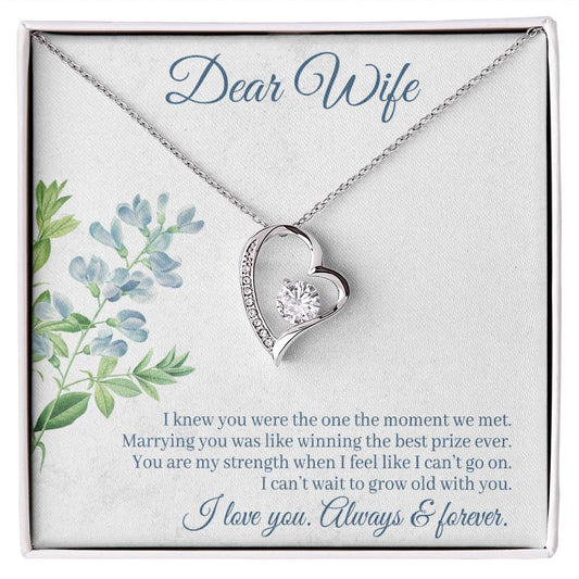 Dear Wife Heart Necklace Gift-[product type]