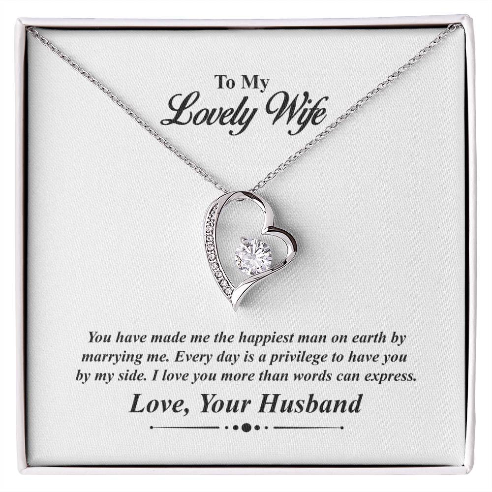 Lovely Wife Heart Necklace Gift-[product type]