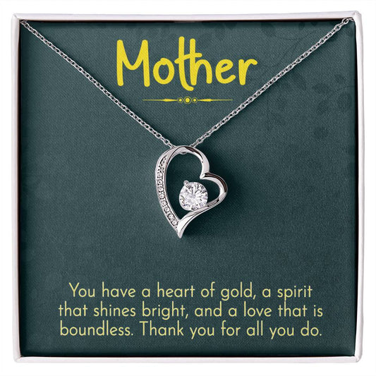 Mother- Thank you Heart Necklace Gift-[product type]