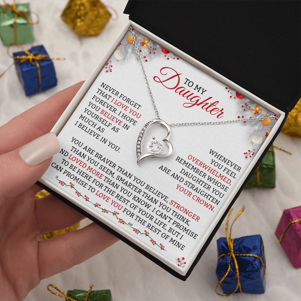 To My Daughter Necklace, Gift for Daughter from Dad, Daughter Christmas Gifts-[product type]