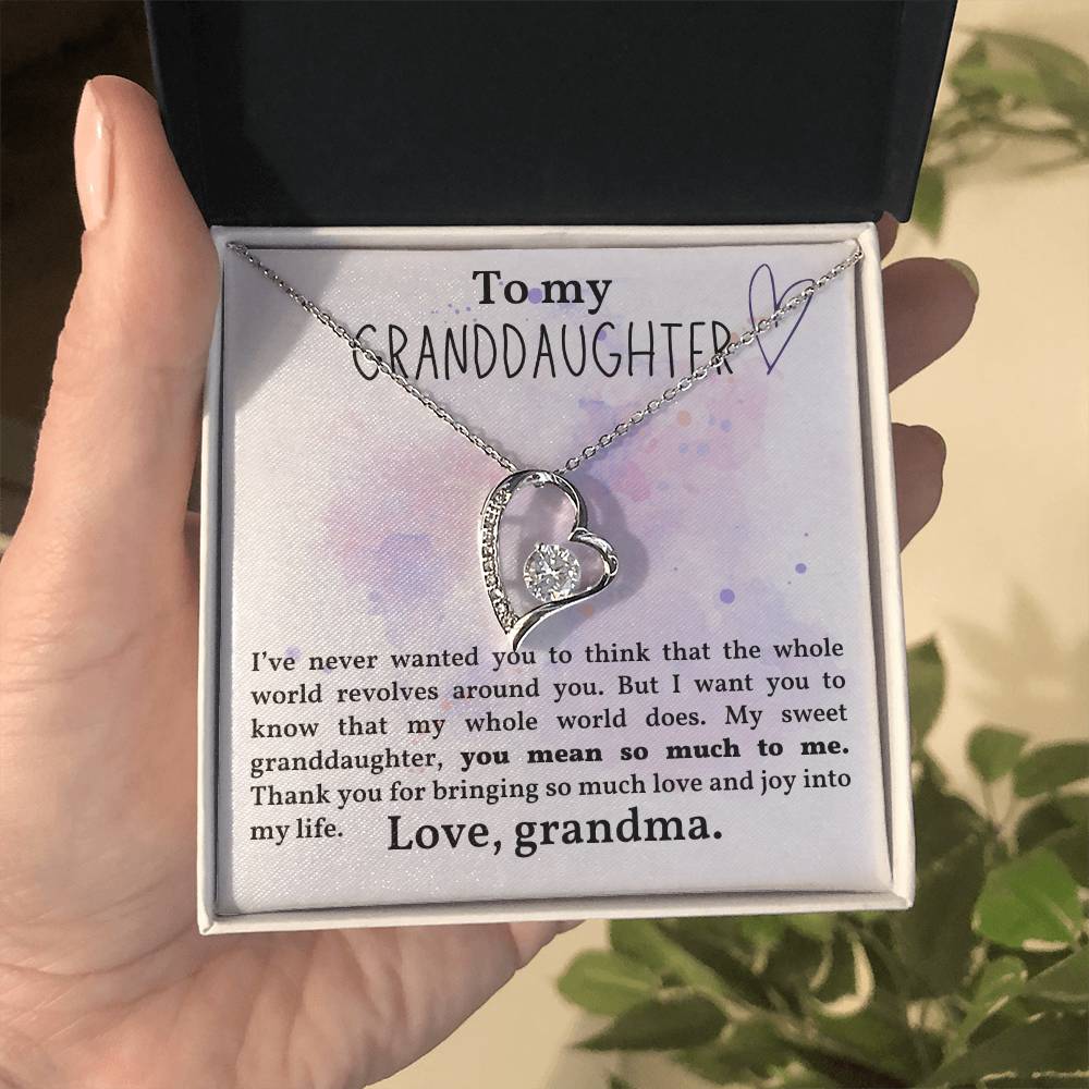 To My Granddaughter Necklace, Christmas Birthday Gift For Granddaughter-[product type]