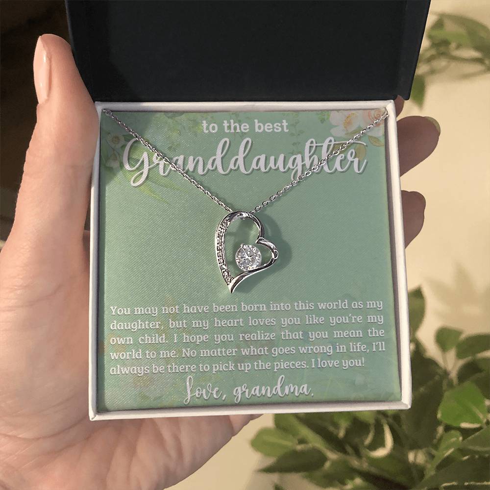 To My Granddaughter Necklace, Christmas Birthday Gift For Granddaughter-[product type]