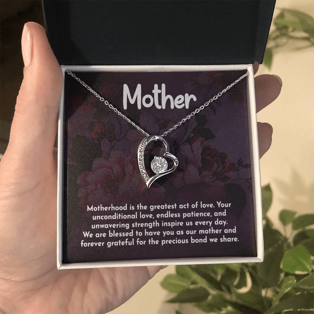 Mother Motherhood Heart Necklace Gift-[product type]