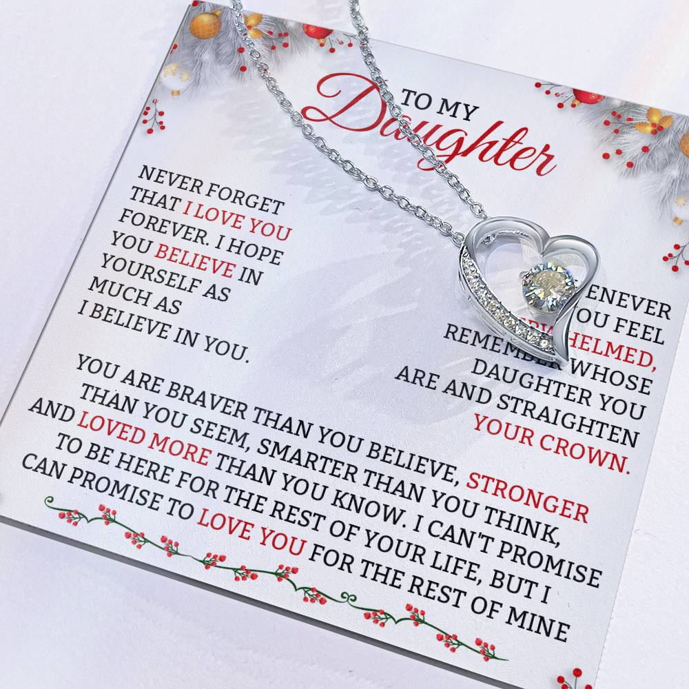 To My Daughter Necklace, Gift for Daughter from Dad, Daughter Christmas Gifts-[product type]